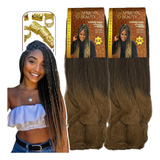2 Cabelo Jumbo Box Braids Super Jumbão African Beauty +anéis