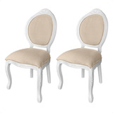 2 Cadeira Medalhao Madeira Maciça Luxo Design Ingles