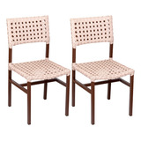 2 Cadeiras Asteca Alumínio Fibra Sintética Estonada Sala