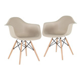 2 Cadeiras Polrona Eames Wood Daw