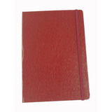 2 Cadernetas Couro Sintético Bordo Sem Pauta 14x21 Grande