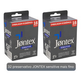 2 Caixa De Preservativo Jontex Sensitive Mais Fino 16 Cada