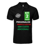 2 Camisa Polo Unissex Personalizada Sua Logo Uniforme Empres
