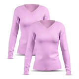 2 Camisa Térmica Feminina Mulher P/