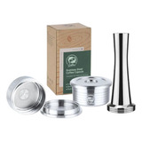 2 Cápsulas Delta Q Reutilizável Inox + Tamper