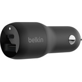 2 Carregador Veicular Belkin Boost Charge 37w Usb-c + Usb-a 
