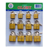 2 Cartelas Atacado Cadeado Glory 32, 38, 50 Cartela Com 12 