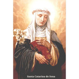 2 Cartões De Oração De Santa Catarina De Sena. Plastificados