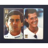 2 Cartões Telefônicos: Airton Senna E Michael Schumacher. 