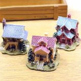 2 Casas Miniatura Terrários Maquete Mini Jardim Casinha 8 Cm