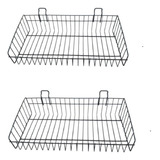 2 Cesto Expositor Aramado 20x40 P/ Painel Canaletado 