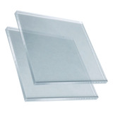 2 Chapa Acrílico 5mm Cristal 1x 40cm X 40cm 1x 50cm X50cm