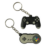 2 Chaveiros Controle Video Game Playstation E Super Nintendo