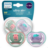 2 Chupetas Avent Ultra Air 6-18m