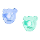2 Chupetas Calmante Anti Cólica Silicone Bebê Menino