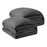 2 Coberta Manta Soft Casal Microfibra Veludo 2,00x1,80 Mts