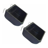 2 Cocho De Sal Ração Baia 10 Litros Equino Porco Cão Gato