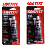2 Cola Silicone Preto Vedante Junta Motor Loctite Black 598