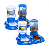 2 Comedouro Duplo P Caes E Gatos Bebedouro Automatico Truqys