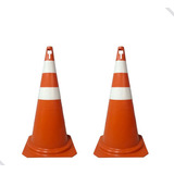 2 Cones 50cm Rígido Epi Trânsito Segurança C/ Nf. Envio Imed