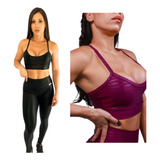 2 Conjuntos Academia Cropped E Calça Legging Roupa Fitness