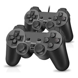 2 Controles Joystick Compatível Analógico Playstation 2 Ps2