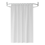 2 Cortina Box Banheiro Branca Pvc Antimofo Resistente 