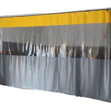 2 Cortinas Cabine Pintura C/ilhós 6,0lx2,2/2,55lx2,9a)