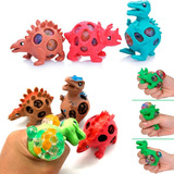 2 Dinossauros Apertar Borracha Bolinha Brinquedo Antistress