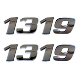2 Emblema Adesivo Número 1319 Cromado