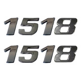 2 Emblema Adesivo Número 1518 Cromado