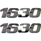 2 Emblema Adesivo Número 1630 Cromado Caminhão Mercedes Benz
