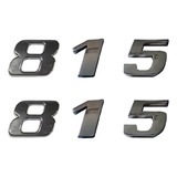 2 Emblema Adesivo Número 815 Cromado Caminhão Mercedes Benz