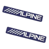2 Emblema Falante Caixa Som Alpine