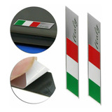 2 Emblemas Bandeira Itália Adesivo Alumínio