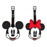 2 Etiqueta Tag Identificador Mala Mochila Mickey E Minnie