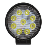 2 Farol Milha Redondo 27w 9 Leds Jeep Troller 12v Universal