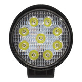  2 Farol Milha Redondo 27w 9 Leds Jeep Troller 12v Universal