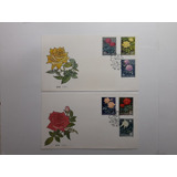 2 Fdc Envelope Selo Postal Comemorativo 1984 Rosas Chinesas