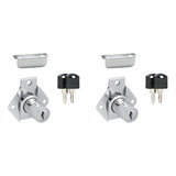 2 Fechadura Porta Gaveta Armario Aço Mdf Moveis Cromada 31mm Cor Cromado