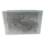 2 Figuras Animais Escala Ho 1/87 Preiser - Elefantes 