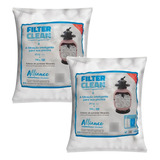 2 Filter Clean Filtrante P/ Filtro Piscina = 50 Kg Areia