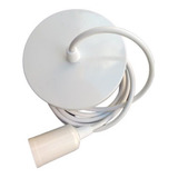 2 Fios Pendente 1m Soquete Liso E27 Cabo Pp Branco Bivolt