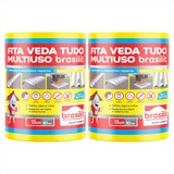 2 Fita Veda Tudo Multiuso Reparos Laje E Cobertura 15cmx10m