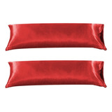 2 Fronha Capa Travesseiro Corpo Xuxão Cetim 1,30x0,40 Cor Vermelho