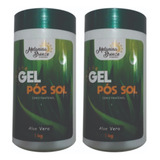 2 Gel Pós Sol Aloe Vera Melanina Bronze 1 Kg Bronzeamento