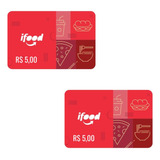 2 Gift Cards Ifood 5 Reais Envio Imediato