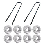 2 Grampo Suspensor Caminhão Carreta 7/8 X 130x 850 + 8 Porca