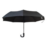 2 Guarda Chuva Fazzoletti Automático Cabo Curvo Preto Grande