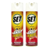 2 Inseticidas Set Inset Spray Anti Traças 300 Ml Jato A Seco